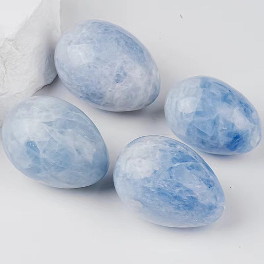 Blue Calcite Egg Shape