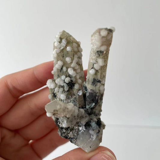 Inner Mongolia crystal-calcite hematite symbiosis