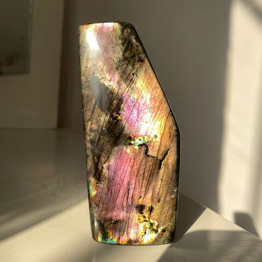 Rainbow labradorite freeform